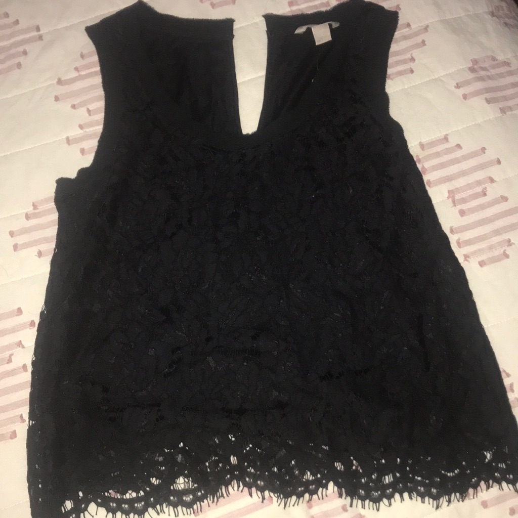Gorgeous New Tank Top Black Lace With Tickets